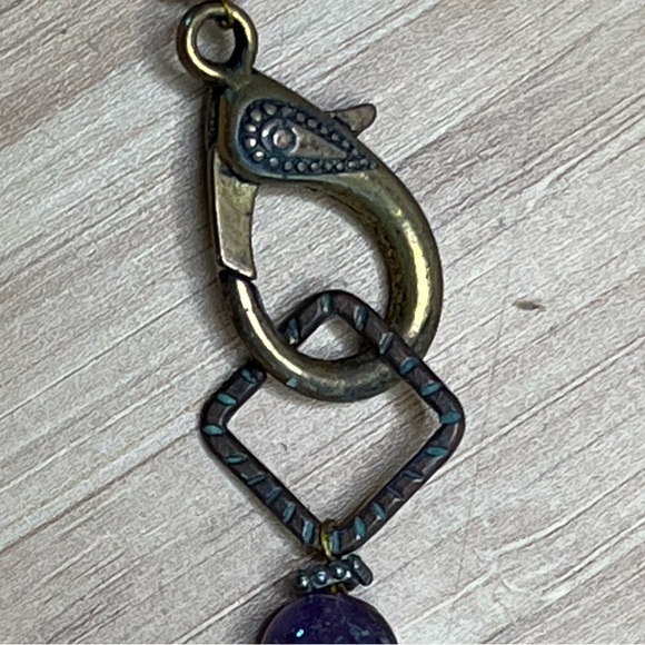 Aura Rainbow Druzy Beaded Necklace & Earring Set, Vintage - Picture 7 of 11